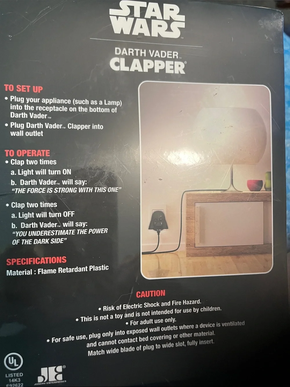 Star Wars Darth Vader Talking Clapper - Black